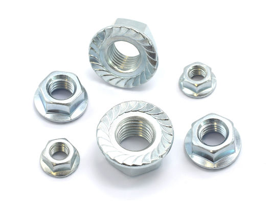 Carbon Steel Q235 / 35K Hexagon Flange Nuts Galvanization Din 6923 ISO 4161