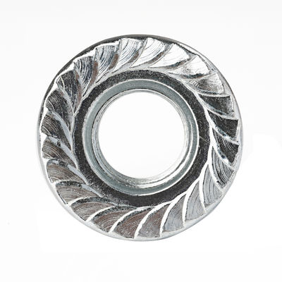 Carbon Steel Q235 / 35K Hexagon Flange Nuts Galvanization Din 6923 ISO 4161