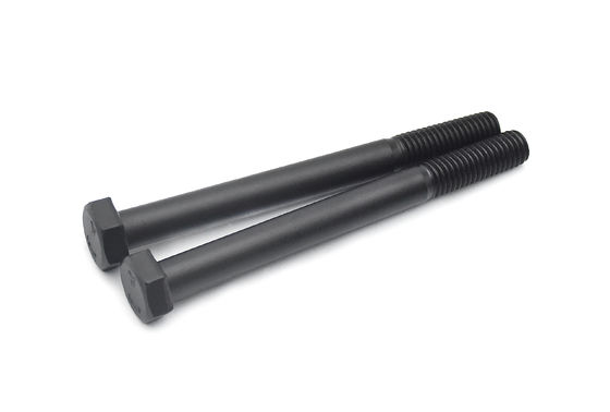 35K Carbon Steel DIN 931 Bolts Half Threaded Black Oxide Quenching M8 - M30 Class 8.8