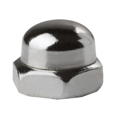 DIN1587 Hexagon Domed Cap Nuts SUS304 Plain / Dacromet / Chrome Plated Class 4
