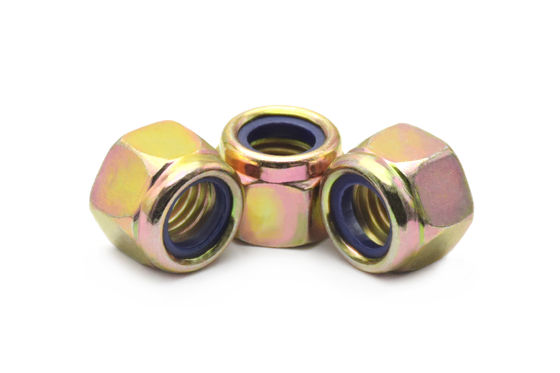 DIN985 Prevailing Torque Hexagon Thin Nuts With Non Metallic Insert Class 4 5 8