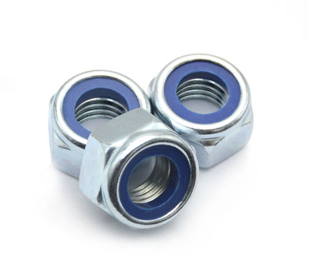 DIN985 Prevailing Torque Hexagon Thin Nuts With Non Metallic Insert Class 4 5 8