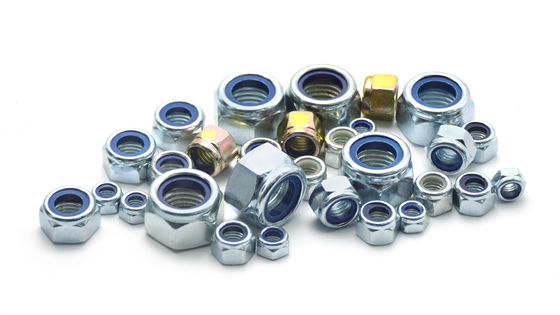 DIN985 Prevailing Torque Hexagon Thin Nuts With Non Metallic Insert Class 4 5 8