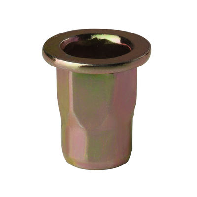Plain Zinc Plated Hexagon Rivets Nut Flat Head Stainless Steel SUS304 ML08AL