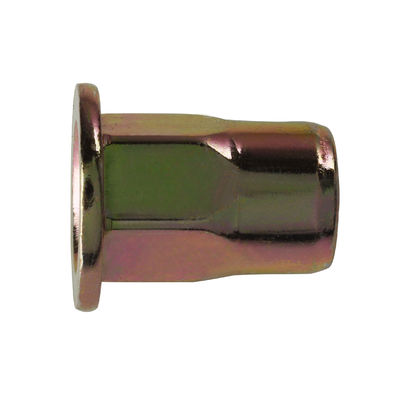 Plain Zinc Plated Hexagon Rivets Nut Flat Head Stainless Steel SUS304 ML08AL