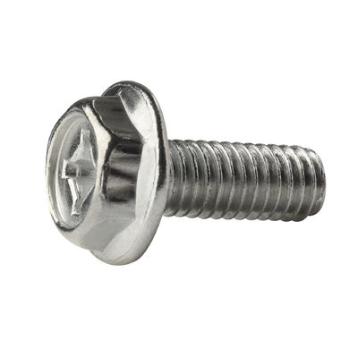 Hexagon Head Tapping Screw Fasteners ISO 10509 Cross Groove Flange Carbon Steel