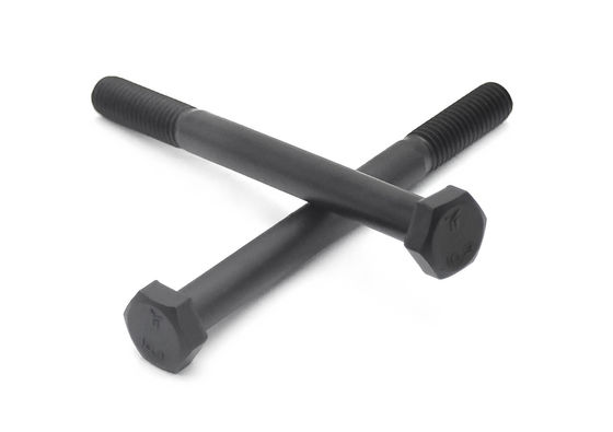 35K Carbon Steel DIN 931 Bolts Half Threaded Black Oxide Quenching M8 - M30 Class 8.8